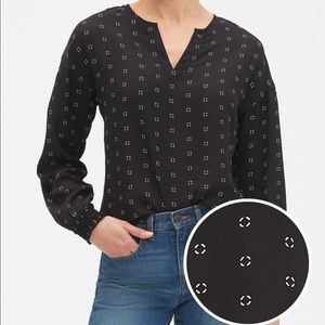 Banana Republic factory black printed tunic